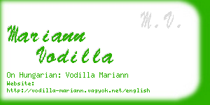 mariann vodilla business card